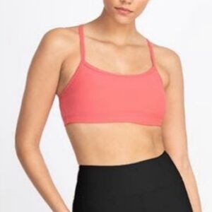 Johnny Was NWT Calme Endurance Cross Back Sports Bra in Calypso Coral